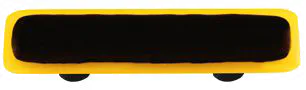 Sunflower Yellow Border Black Pull. Alum Post