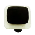 Border Collection White and Black Knob