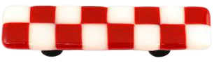 Li'l Squares Brick Red and White Pull