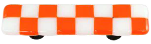 Li'l Squares Opal Orange and White Pull