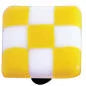 Li'l Squares Sunflower Yellow and White Knob