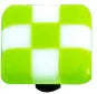 Li'l Squares Spring Green and White Knob