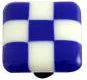 Li'l Squares Cobalt Blue and White Knob