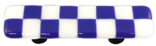 Li'l Squares Cobalt Blue and White Pull