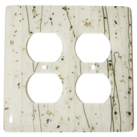 Vanilla MG White 2 Gang Switchplate