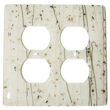 Vanilla MG White 2 Gang Switchplate