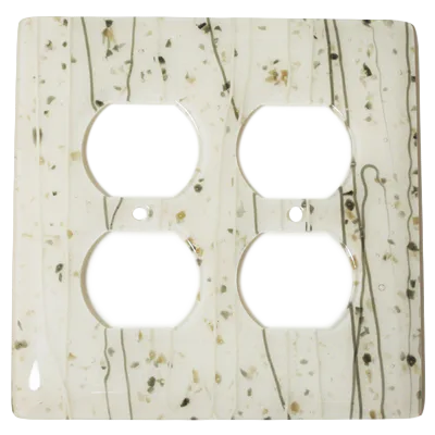 Vanilla MG White 2 Gang Switchplate