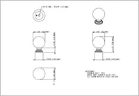 Davis 1-3/8'' diam Round Knob 387BG