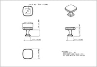 Fontana 1-3/8'' Length Square Knob 782MB