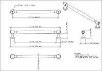 Jules 12'' cc Appliance Pull 132-12MB