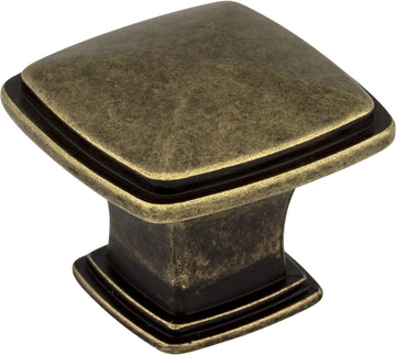 Milan 1-3/16'' Length Square Knob 1091AEM