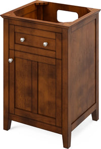 Chatham 24'' Chocolate Vanity, Black Granite Vanity Top, undermount rectangle bowl VKITCHA24CHBGR