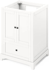 Addington 24'' White Vanity, Boulder Cultured Marble Vanity Top, undermount rectangle bowl VKITADD24WHBOR