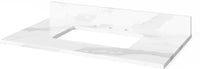 Wavecrest 36'' Hale Blue Vanity, Calacatta Vienna Quartz Vanity Top, undermount rectangle bowl VKITWAV36BLCQR