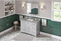Savino 48'' Grey Vanity, Steel Grey Cultured Marble Vanity Top, undermount rectangle bowl VKITSAV48GRSGR