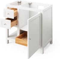 Astoria 36'' Grey Vanity, right offset, Boulder Cultured Marble Vanity Top, undermount rectangle bowl VKITAST36GRBOR