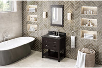 Astoria 30'' Espresso Vanity, Black Granite Vanity Top, undermount rectangle bowl VKITAST30ESBGR