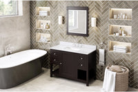 Astoria 48'' Espresso Vanity, White Carrara Marble Vanity Top, undermount rectangle bowl VKITAST48ESWCR
