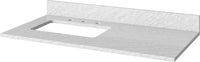 Katara 42'' Hale Blue Vanity, left offset, White Carrara Marble Vanity Top, undermount rectangle bowl VKITKAT42BLWCR