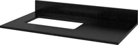 Cade 36'' Forest Green Vanity, left offset, Black Granite Vanity Top, undermount rectangle bowl VKITCAD36GNBGR