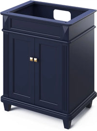Douglas 30'' Hale Blue Vanity, White Carrara Marble Vanity Top, undermount rectangle bowl VKITDOU30BLWCR