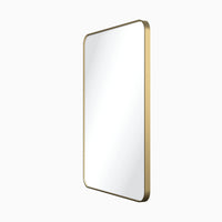 2nd Gen Metal Mirrors 22'' W x 1'' D x 30'' H Satin Bronze Rounded Rectangle Metal Frame Mirror VMIR-METR-22SBZ