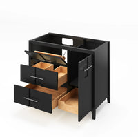 Katara 42'' Forest Green Vanity, left offset VN2KAT-42-GN-NT