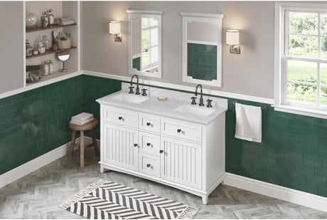 Savino 60'' White Vanity, double bowl VN2SAV-60-WH-NT