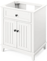 Savino 30'' White Vanity, Boulder Cultured Marble Vanity Top, undermount rectangle bowl VKITSAV30WHBOR