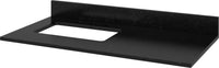 Katara 42'' Black Vanity, left offset, Black Granite Vanity Top, undermount rectangle bowl VKITKAT42BKBGR