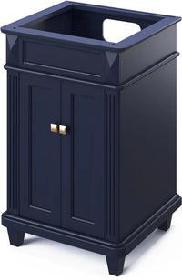 Douglas 24'' Hale Blue Vanity, White Carrara Marble Vanity Top, undermount rectangle bowl VKITDOU24BLWCR