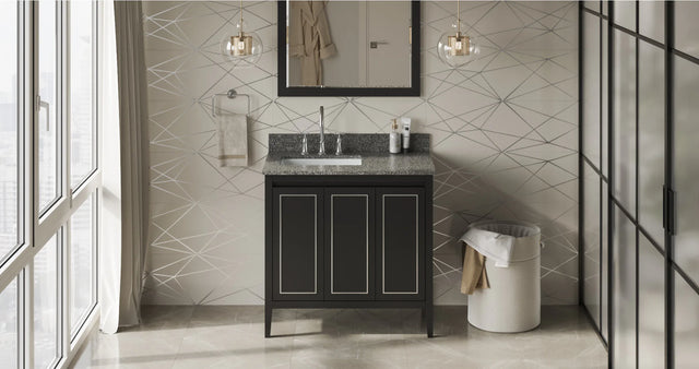 Percival 36'' Vanity, left offset, undermount rectangle bowl