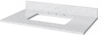 Wavecrest 36'' White Vanity, White Carrara Marble Vanity Top, undermount rectangle bowl VKITWAV36WHWCR