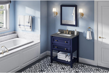 Adler 30'' Vanity, undermount rectangle bowl