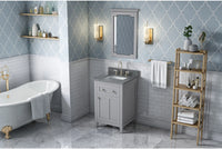 Chatham 24'' Grey Vanity, Boulder Cultured Marble Vanity Top, undermount rectangle bowl VKITCHA24GRBOR