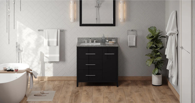 Katara 36'' Vanity, left offset, undermount rectangle bowl