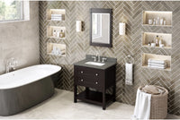 Astoria 30'' Espresso Vanity, Boulder Cultured Marble Vanity Top, undermount rectangle bowl VKITAST30ESBOR