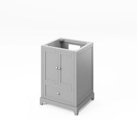 Addington 24'' Grey Vanity, Boulder Cultured Marble Vanity Top, undermount rectangle bowl VKITADD24GRBOR
