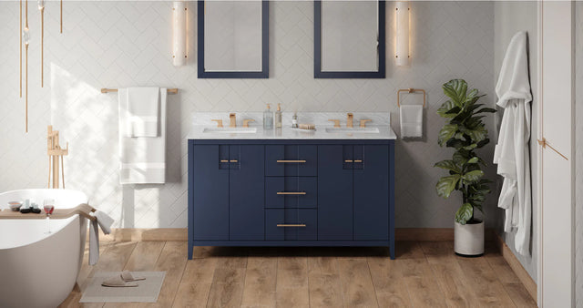 Katara 60'' Hale Blue Vanity, double bowl VN2KAT-60-BL-NT
