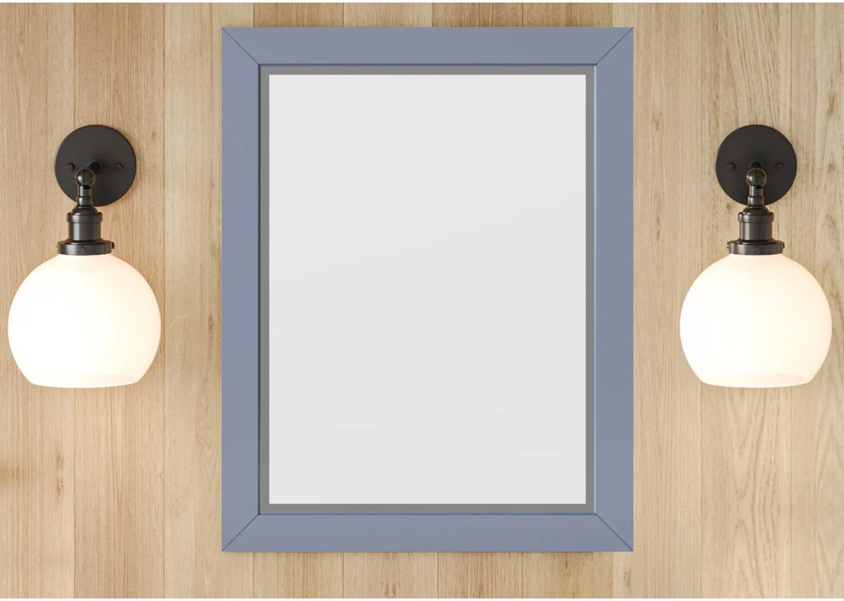 2nd Gen Cade Vanities 22'' W x 1'' D x 28'' H Blue Steel Cade mirror MIR2CAD-22-BS