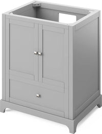 Addington 30'' Grey Vanity, Boulder Cultured Marble Vanity Top, undermount rectangle bowl VKITADD30GRBOR