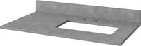 Astoria 36'' Grey Vanity, right offset, Steel Grey Cultured Marble Vanity Top, undermount rectangle bowl VKITAST36GRSGR