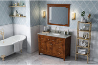 Chatham 48'' Chocolate Vanity, Steel Grey Cultured Marble Vanity Top, undermount rectangle bowl VKITCHA48CHSGR