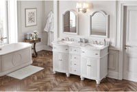 Compton 60'' White Vanity, double bowl VN2COM-60-WH-NT
