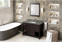 Astoria 48'' Espresso Vanity, Boulder Cultured Marble Vanity Top, undermount rectangle bowl VKITAST48ESBOR