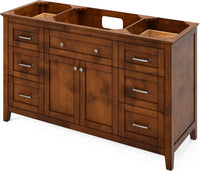 Chatham 60'' Chocolate Vanity, Boulder Cultured Marble Vanity Top, undermount rectangle bowl VKITCHA60SCHBOR