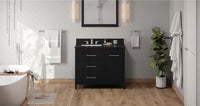 Katara 42'' Vanity, left offset, Granite Vanity Top, undermount rectangle bowl