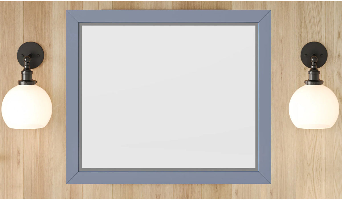 2nd Gen Cade Vanities 33'' W x 1'' D x 28'' H Blue Steel Cade mirror MIR2CAD-33-BS