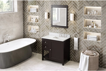 2nd Gen Astoria Vanities 28'' W x 1-1/4'' D x 34'' H Espresso Astoria mirror MIR2AST-28-ES