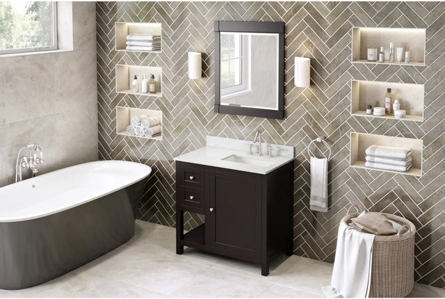 2nd Gen Astoria Vanities 28'' W x 1-1/4'' D x 34'' H Espresso Astoria mirror MIR2AST-28-ES